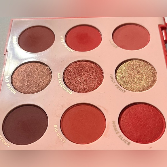 ColourPop Main Squeeze Eye Shadow 9 Color Palette Shades of Red - Picture 7 of 8